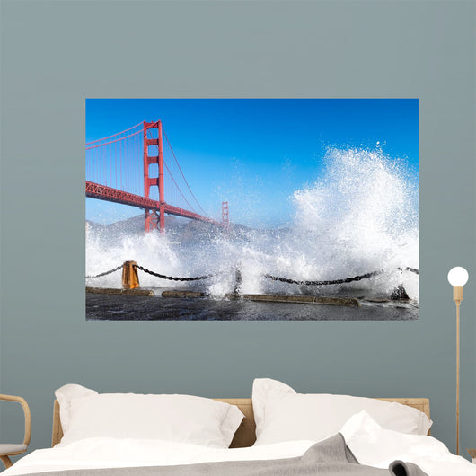 Dramatic Golden Gate Bridge Wall Decal
