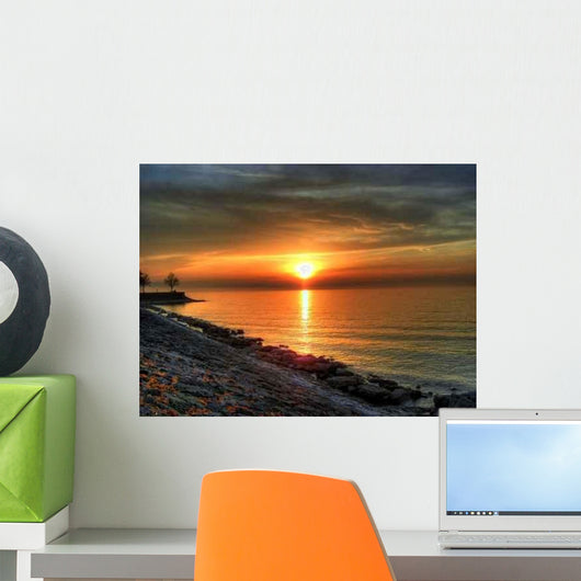 Sunset Lake Constance Wall Decal