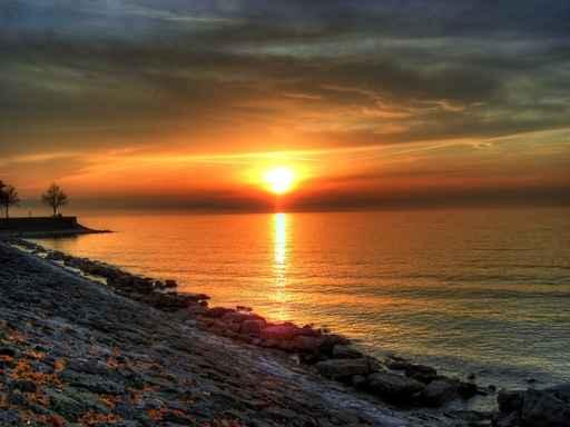 Sunset Lake Constance Wall Decal