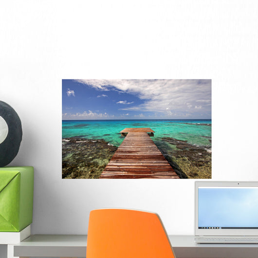 Tahiti Beach Pier Wall Decal