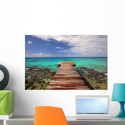 Tahiti Beach Pier Wall Decal