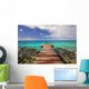 Tahiti Beach Pier Wall Decal
