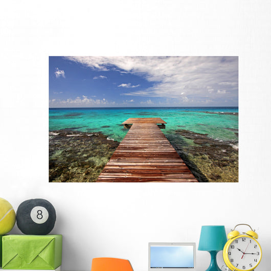 Tahiti Beach Pier Wall Decal