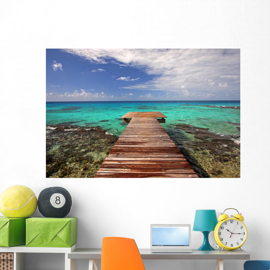 Tahiti Beach Pier Wall Decal