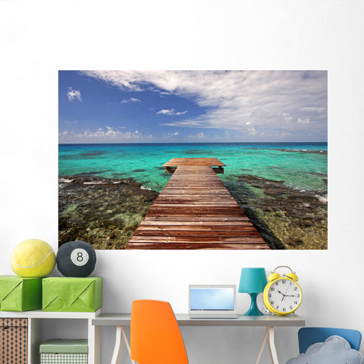 Tahiti Beach Pier Wall Decal