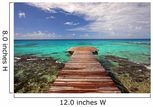 Tahiti Beach Pier Wall Decal