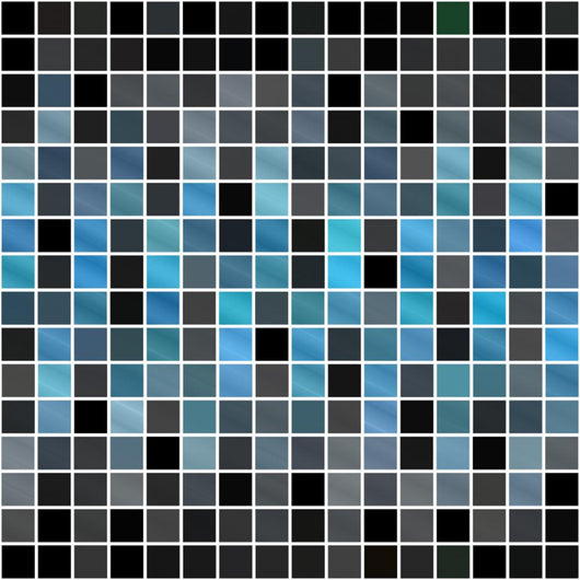 Blue Black Tiles Wall Decal