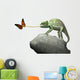 Chameleon and Butterfly Wall Decal