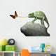 Chameleon and Butterfly Wall Decal