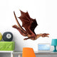 Swooping Red Dragon Wall Decal