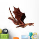 Swooping Red Dragon Wall Decal