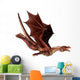 Swooping Red Dragon Wall Decal