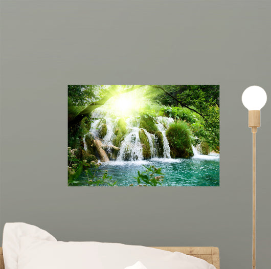 Waterfall Deep Forest Wall Decal