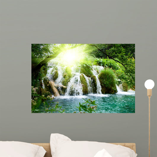 Waterfall Deep Forest Wall Decal