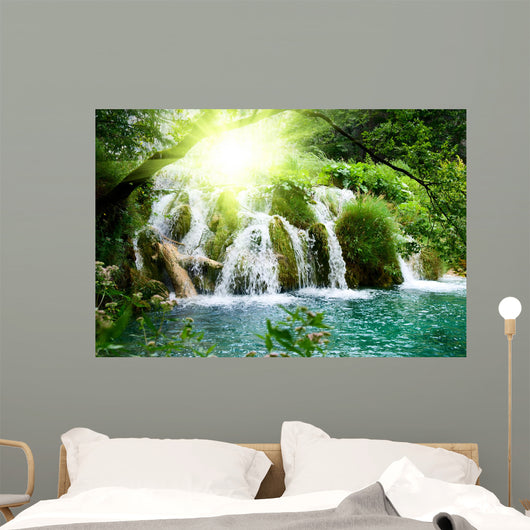 Waterfall Deep Forest Wall Decal
