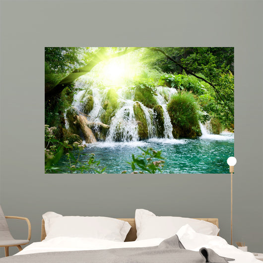Waterfall Deep Forest Wall Decal