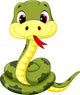 Cute Baby Snake Cartoon Wall Decal