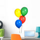 Primary Colored Party Balloons Wall Decal