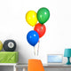 Primary Colored Party Balloons Wall Decal
