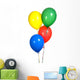 Primary Colored Party Balloons Wall Decal