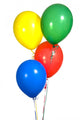 Primary Colored Party Balloons Wall Decal