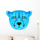 Geometric Blue Cheetah Wall Decal