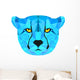 Geometric Blue Cheetah Wall Decal