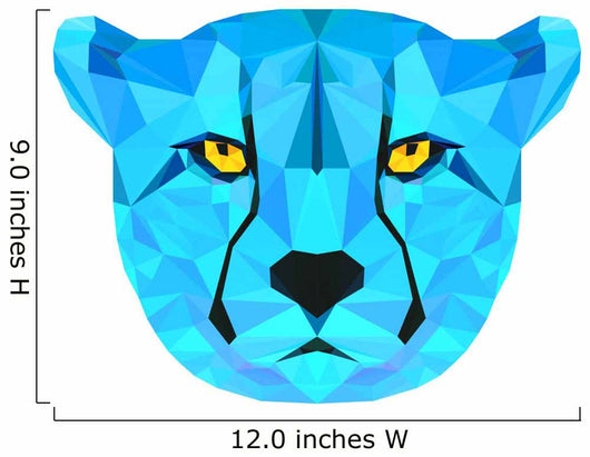 Geometric Blue Cheetah Wall Decal