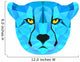 Geometric Blue Cheetah Wall Decal