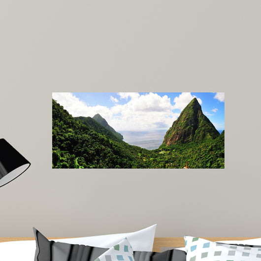 Valley between Pitons Wall Decal