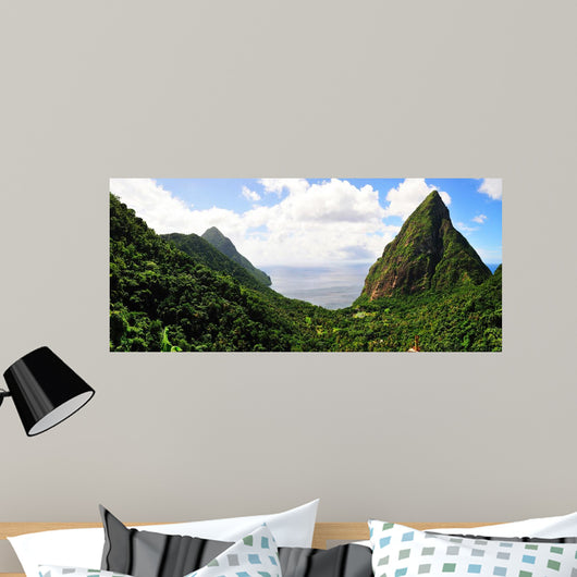 Valley between Pitons Wall Decal