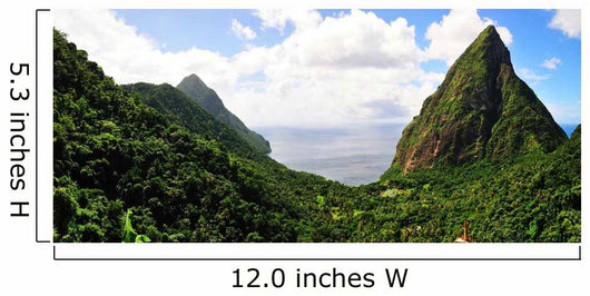 Valley between Pitons Wall Decal