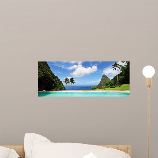 Saint Lucia Paradise Island Wall Decal Panoramic Wall Decal