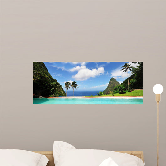 Saint Lucia Paradise Island Wall Decal Panoramic Wall Decal