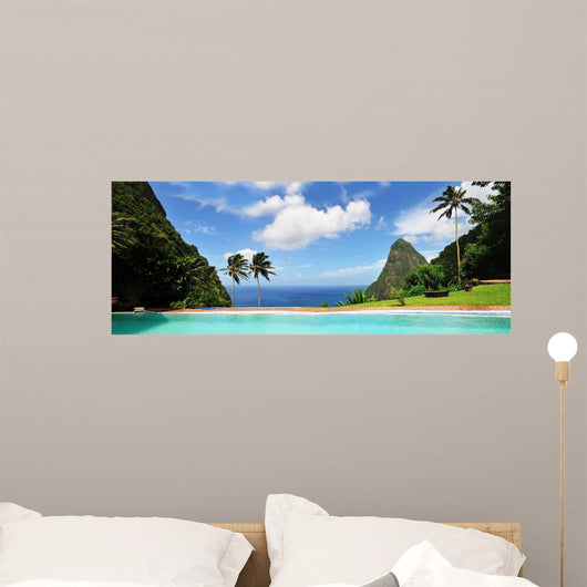 Saint Lucia Paradise Island Wall Decal Panoramic Wall Decal
