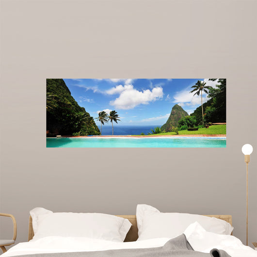 Saint Lucia Paradise Island Wall Decal Panoramic Wall Decal