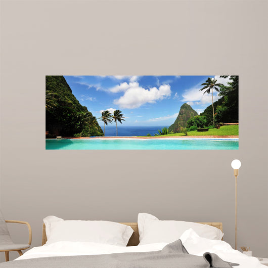 Saint Lucia Paradise Island Wall Decal Panoramic Wall Decal