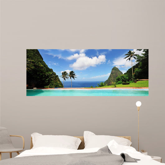 Saint Lucia Paradise Island Wall Decal Panoramic Wall Decal
