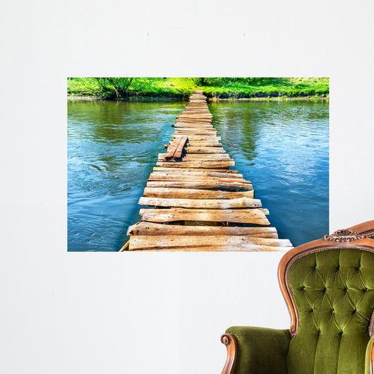 Old Wooden Bridge through Wall Decal