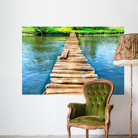 Old Wooden Bridge through Wall Decal
