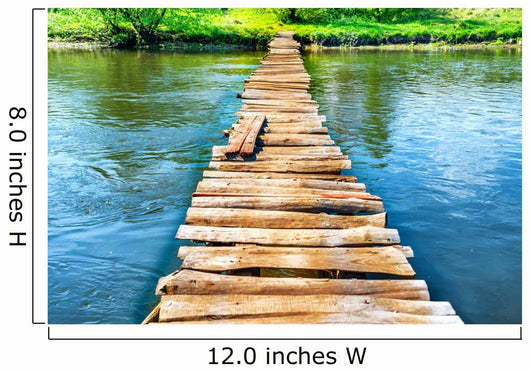 Old Wooden Bridge through Wall Decal