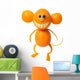 Orange Rind Monkey Wall Decal