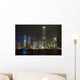 Hongkong Nigh Cityscape with Wall Decal