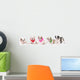 Litter Bulldog Puppies Wall Decal Panoramic Wall Decal