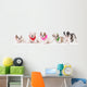 Litter Bulldog Puppies Wall Decal Panoramic Wall Decal