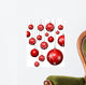 Hanging Christmas Baubles Wall Decal