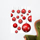 Hanging Christmas Baubles Wall Decal
