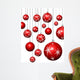 Hanging Christmas Baubles Wall Decal