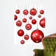 Hanging Christmas Baubles Wall Decal