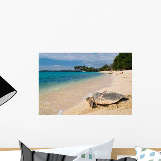 Turtle Tropical Beach Wall Decal